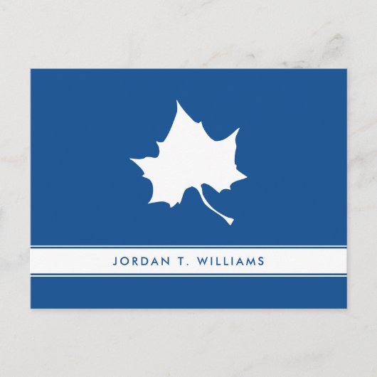 Indiana State Leaf Uitnodiging Briefkaart (Voorkant)