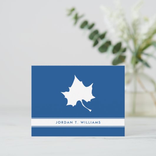 Indiana State Leaf Uitnodiging Briefkaart (Staand voorkant)
