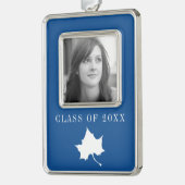 Indiana State Leaf Verzilverd Omlijst Ornament (Links)