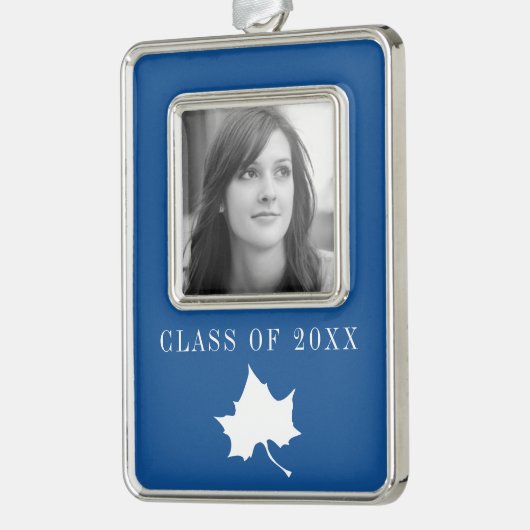 Indiana State Leaf Verzilverd Omlijst Ornament (Links)