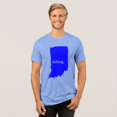 Indiana State Map Belong Tri-Blend Shirt (Voorkant volledig)