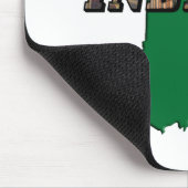 Indiana State Map Groene Omtrek & Fototekst Muismat (Hoek)