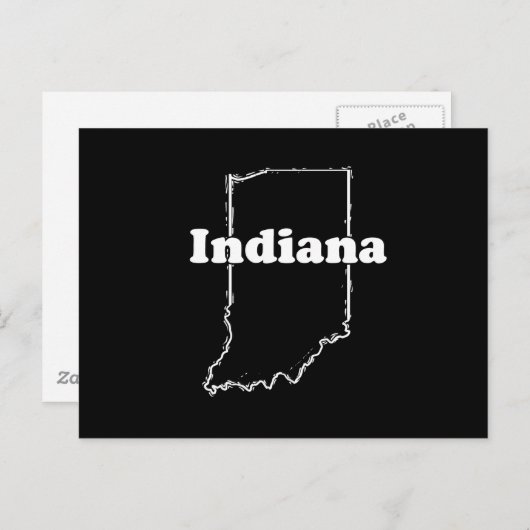 INDIANA STATE MOTTO BRIEFKAART (Voorkant / Achterkant)