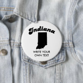 INDIANA STATE MOTTO T-SHIRT RONDE BUTTON 4,0 CM (In situ)