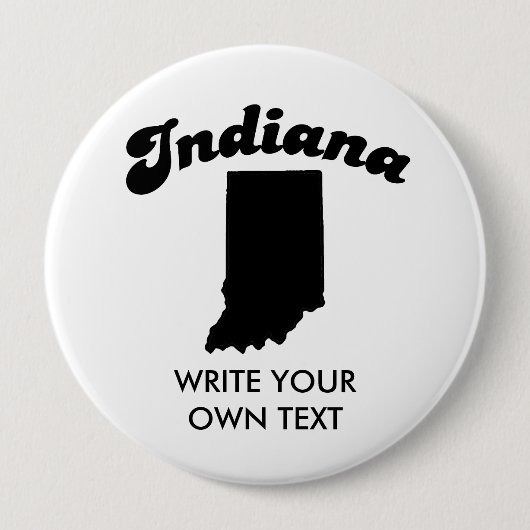 INDIANA STATE MOTTO T-SHIRT RONDE BUTTON 4,0 CM (Voorkant)