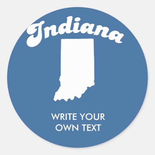 INDIANA STATE MOTTO T-SHIRT T-shirt Ronde Sticker (Voorkant)