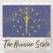Indiana State Nickname - Stone Onderzetter (Voorkant)