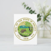 Indiana State Seal Briefkaart (Staand voorkant)