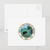 Indiana State Seal Briefkaart (Voorkant / Achterkant)