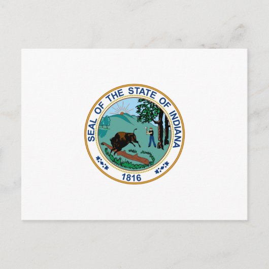 Indiana State Seal Briefkaart (Voorkant)