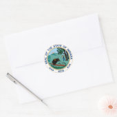 Indiana State Seal Ronde Sticker (Envelop)