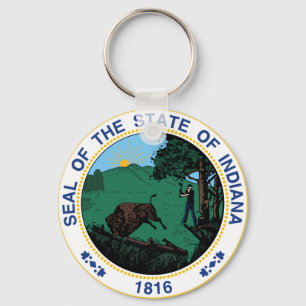 Indiana State Seal Sleutelhanger