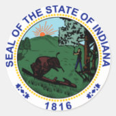 Indiana State Seal Stickers (Voorkant)
