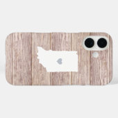 Indiana State Silhouette Rustic Wood Look Case-Mate iPhone Case (Achterkant (horizontaal))