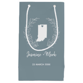 Indiana State Silhouette Wedding Jubileum Klein Cadeauzakje