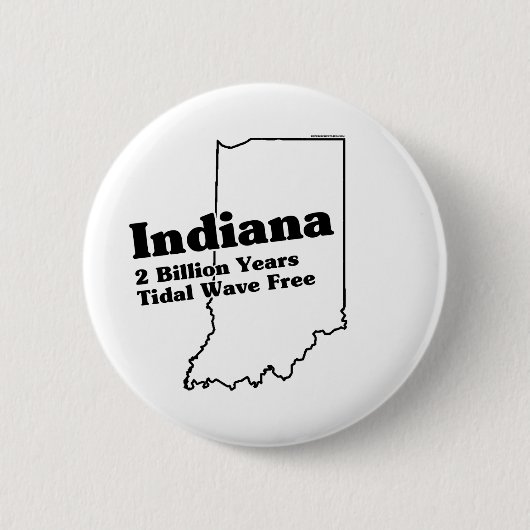Indiana State Slogan Ronde Button 5,7 Cm (Voorkant)