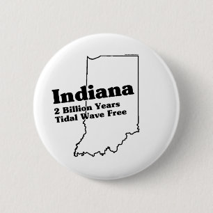 Indiana State Slogan Ronde Button 5,7 Cm