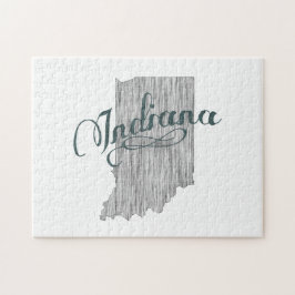 Indiana State Typografie Legpuzzel