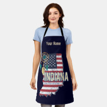 Indiana State United States Retro Map  USA