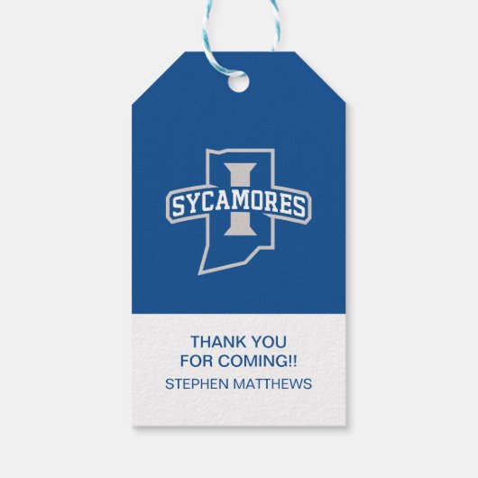 Indiana State University Afstuderen Cadeaulabel (Achterkant)