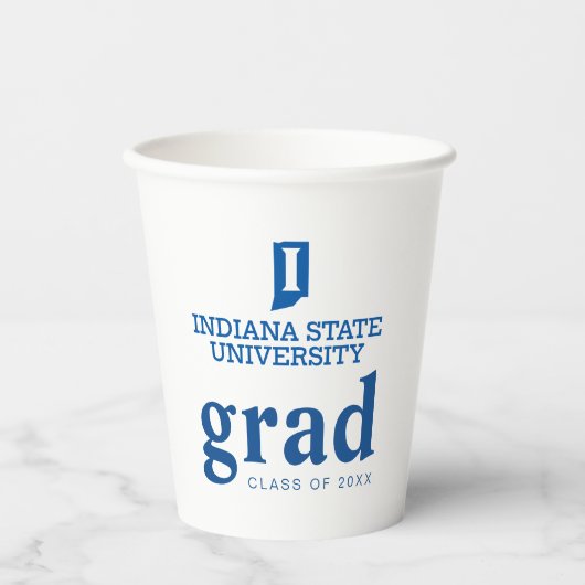 Indiana State University Afstuderen Papieren Bekers (Voorkant)