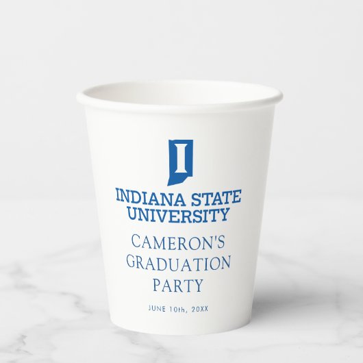 Indiana State University Afstuderen Papieren Bekers (Voorkant)