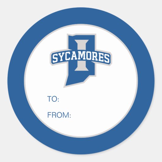 Indiana State University Afstuderen Ronde Sticker (Voorkant)