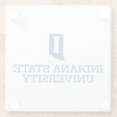 Indiana State University Glazen Onderzetter (Achterkant)