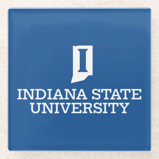 Indiana State University Glazen Onderzetter (Voorkant)