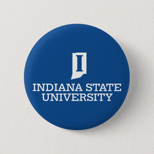 Indiana State University Ronde Button 5,7 Cm (Voorkant)