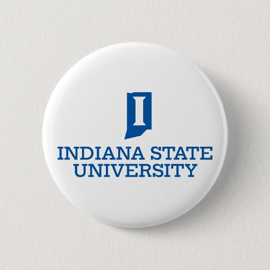 Indiana State University Ronde Button 5,7 Cm (Voorkant)