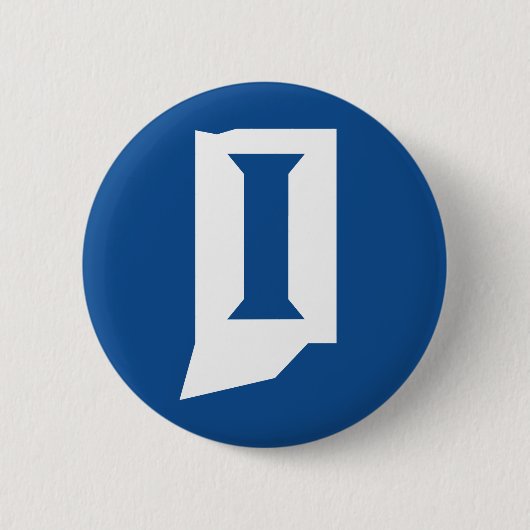 Indiana State University Ronde Button 5,7 Cm (Voorkant)