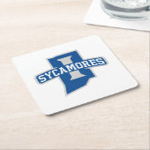 Indiana State University Sycamores Kartonnen Onderzetters (Schuin)