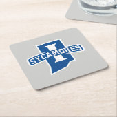 Indiana State University Sycamores Kartonnen Onderzetters (Schuin)