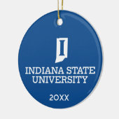 Indiana State University Vakantie Keramisch Ornament (Links)