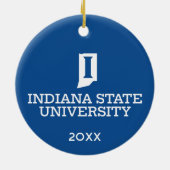 Indiana State University Vakantie Keramisch Ornament (Achterkant)