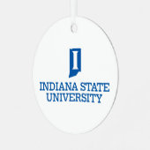 Indiana State University Vakantie Metalen Ornament (Voorkant links)