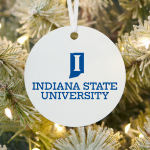 Indiana State University Vakantie Metalen Ornament
