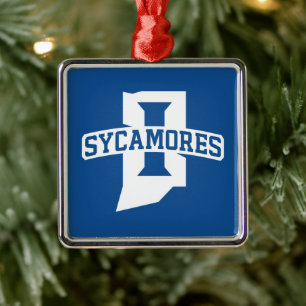 Indiana State University Vakantie Metalen Ornament