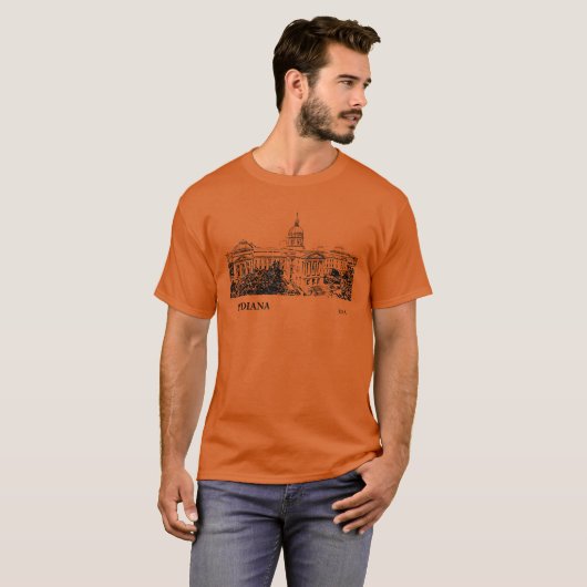 Indiana State USA Oversized T-shirt (Voorkant volledig)