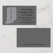 Indiana State Visitekaartje gesneden steen look (Voorkant / Achterkant)