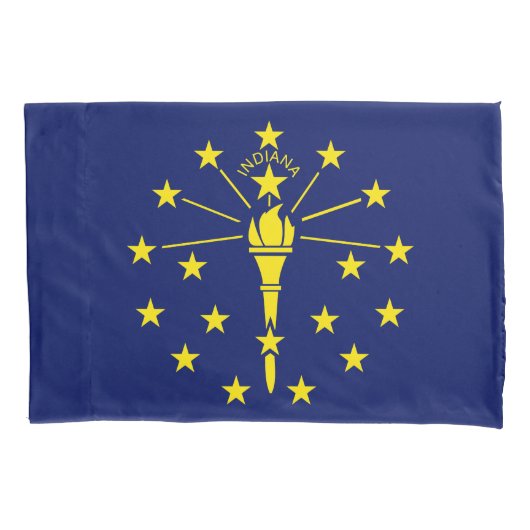 Indiana State Vlag Print Patriot Kussensloop (Voorkant)