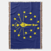 Indiana State Vlag Print Patriottisch Deken (Voorkant Verticaal)