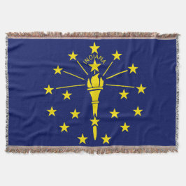 Indiana State Vlag Print Patriottisch Deken