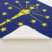 Indiana State Vlag Print Patriottisch Sherpa Deken (3/4)