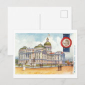  Indiana Statehouse/Capitol met Zegel Briefkaart (Voorkant / Achterkant)