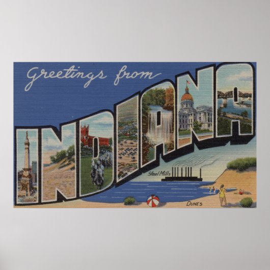 Indiana (Steel Mills/Sand Dunes) Poster (Voorkant)