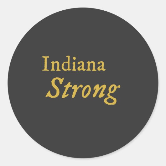 Indiana Strong Ronde Sticker (Voorkant)