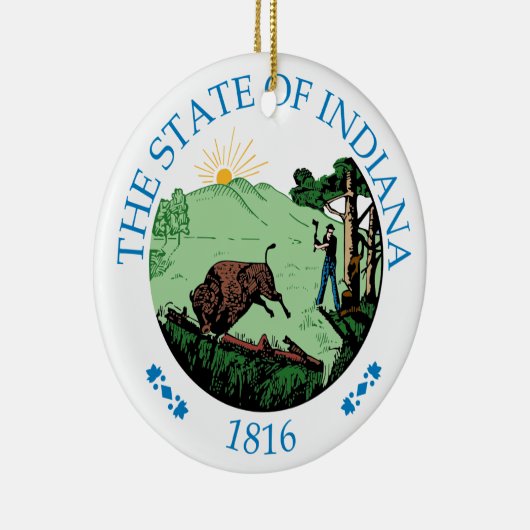 Indiana-teken Keramisch Ornament (Rechts)