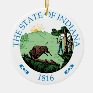 Indiana-teken Keramisch Ornament